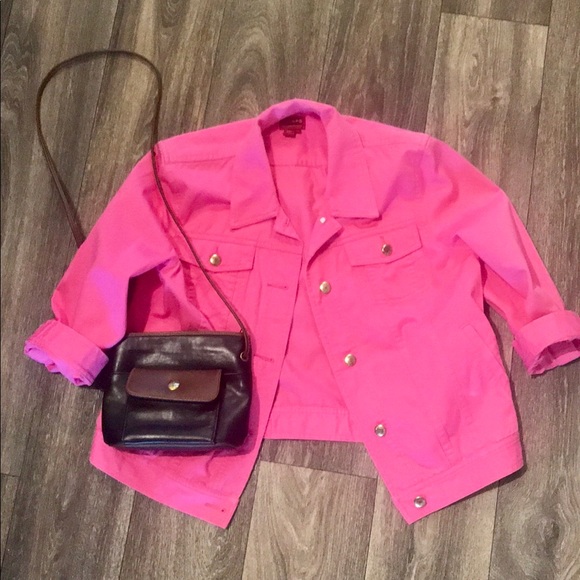 vintage pink denim jacket